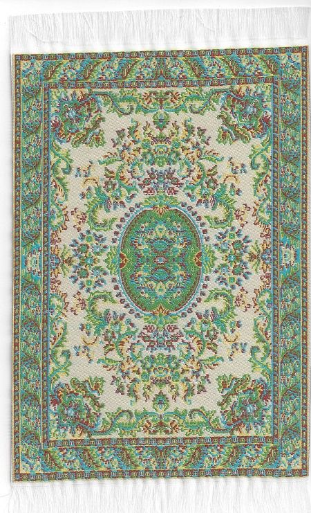9 X 6 Green, Blue, Red, &amp; White Carpet mc05722