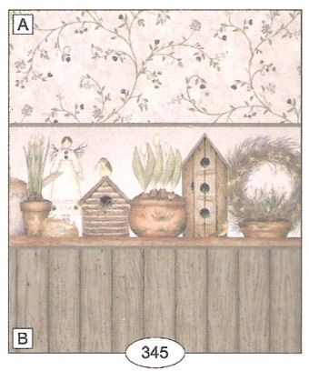 Angel Garden Shelf 345 (3 Sheets of paper) wal345