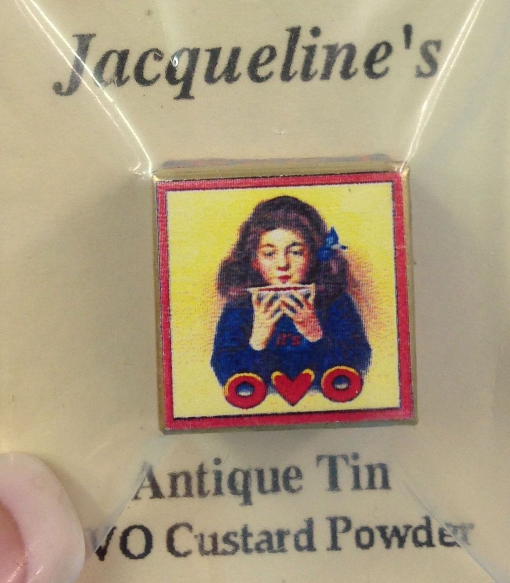 Antique OVO Custard Powder tin jaq6478