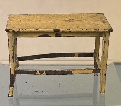 Antique Tootsie Toy Yellow Metal Table mn551