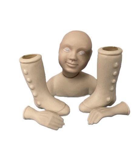 9" Porcelain Ready-To-Paint "Rebecca" Doll Kit 262025a
