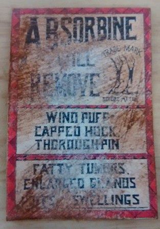Absorbine Tin Sign Red fc0174