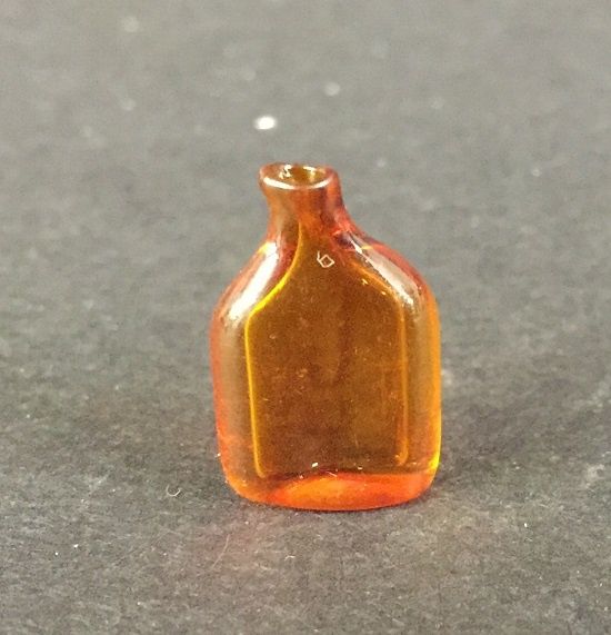 Amber Glass Flask bdHB134