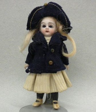 Antique 3-1/2" All Bisque Girl 10000026-1