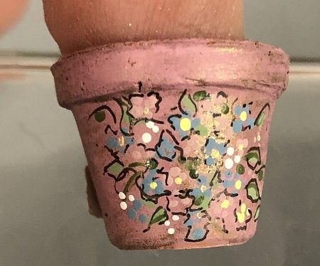 Antiqued Painted Pink Planter MC02986