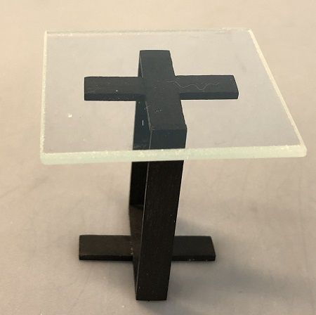 Art Deco Black Acrylic Top End Table MC00494