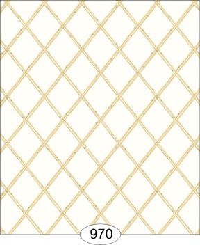 Bamboo - Trellis - White WAL0970