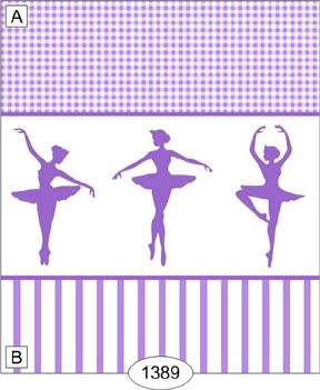 Ballerina Silhouette - Purple WAL1389