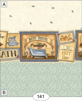 Bath Signs - Blue - 141 wal141