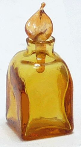 Amber Jar with Amber Flame Topper hb717