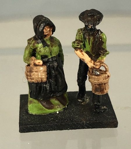 Amish Type Couple Harvesting Food mc01755