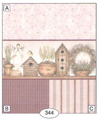 Angel Garden Shelf 344 (3 Sheets of paper) wal344