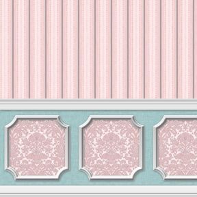 Annabelle Wainscot Mural Pink Quartz Variation 2 WAL2625