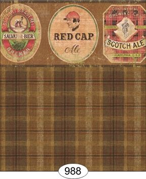 Antique Beer Can Labels - Brown WAL0988
