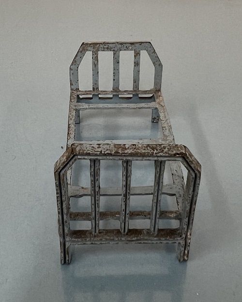 Antique Metal Tootsie Toy Miniature Bed ala1105
