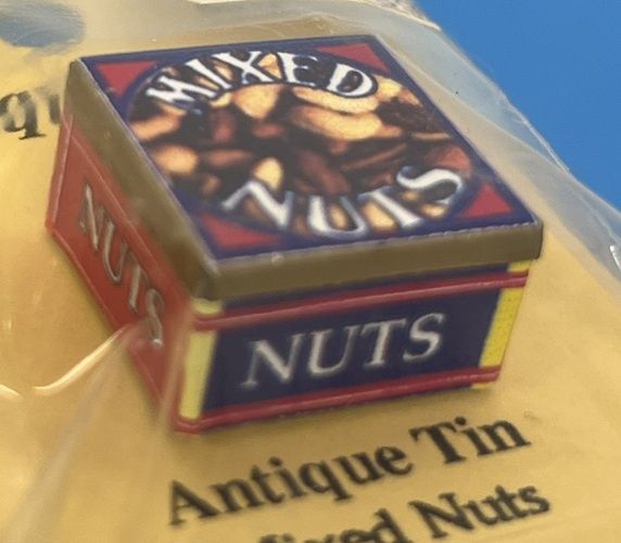 Antique Tin of Mixed Nuts jaq6512