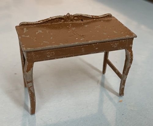 Antique Tootsie Toy Brown Metal Sideboard ALA1116