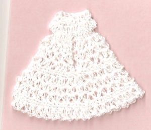 Baby White Christening gown 1 1/2" long hm15