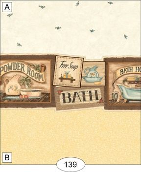 Bath Signs - Yellow - 139 wal139