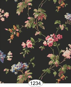 Bella Floral - Black WAL1234