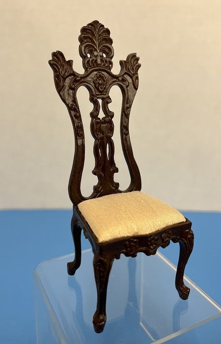 Bespaq Old walnut chair with ecru cushion 10000037-1