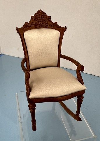 Bespaq Walnut Carved Rocking Chair bes20072