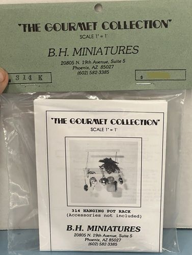 BH Miniatures "Gourmet Kitchen" Hanging Pot Rack Kit BH314K