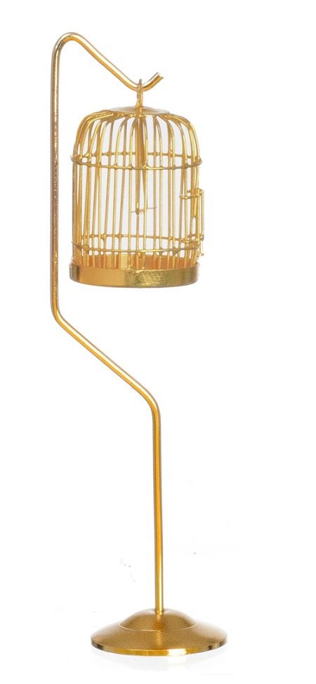 Birdcage with Stand, Brass Plated/Cb AZD4751