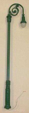 Bishop's Crook Street Lamp, Green, 15'' Tall Lawbre0501