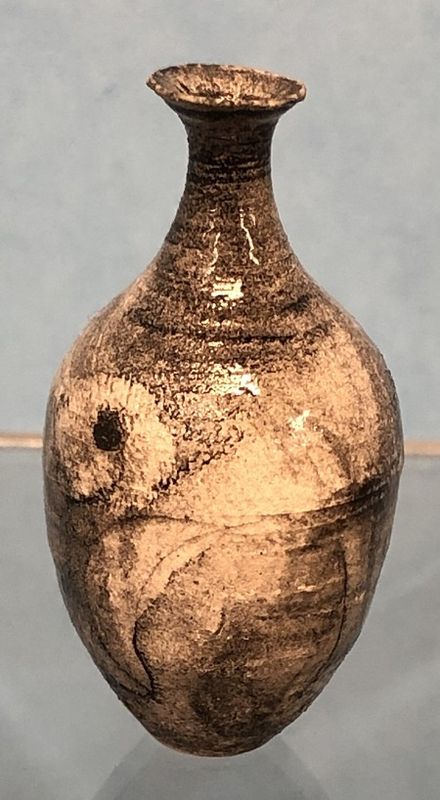 Black and Grey Wood Fired Vase MC00531