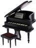 Black Baby Grand Piano with Stool cla91406-1