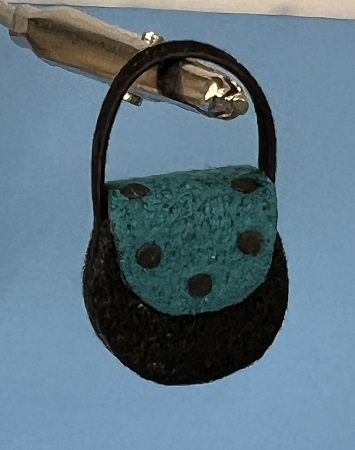 Black Handbag with Teal Closure JG0043