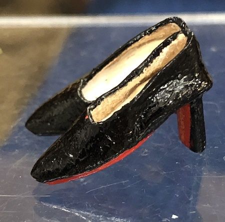 Black Leather with Red Sole Shoes mc03276