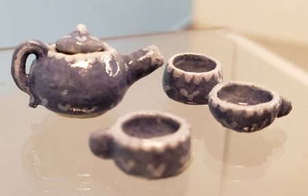 Blue Ceramic Tea Pot and Cups MC00235