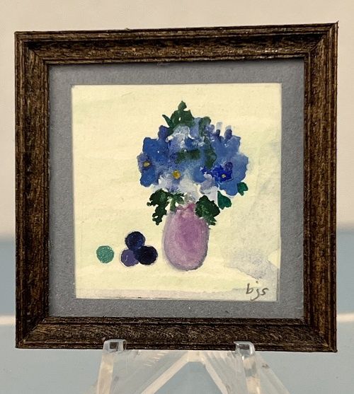 Blue Flowers in Vase by Barbara Sistler MC031585