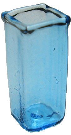 Blue Square Glass Vase bdHB404