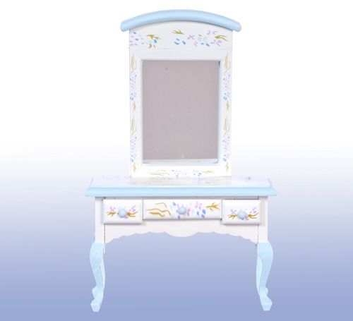 Blue Vanity w/Mirror EMWF617
