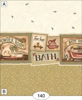 Bath Signs - Green - 140 wal140