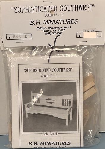 BH Miniatures "Sophisticated Southwest" Sofa Bench Kit BH806K