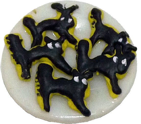 Black Cat Cookies on a Saucer bdk2734