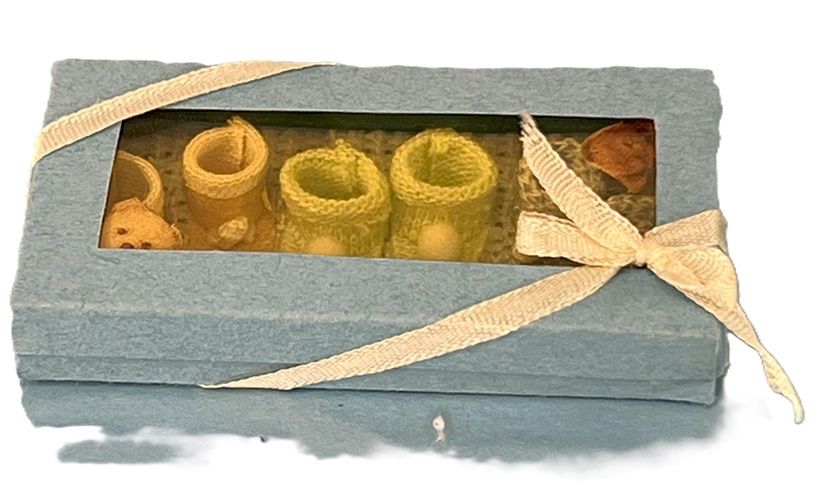 Box of Three Pairs of Baby Booties mc031064