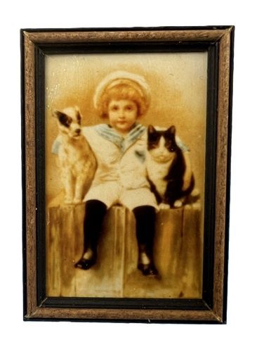 Boy in Sailor Suit with Pets nc0332