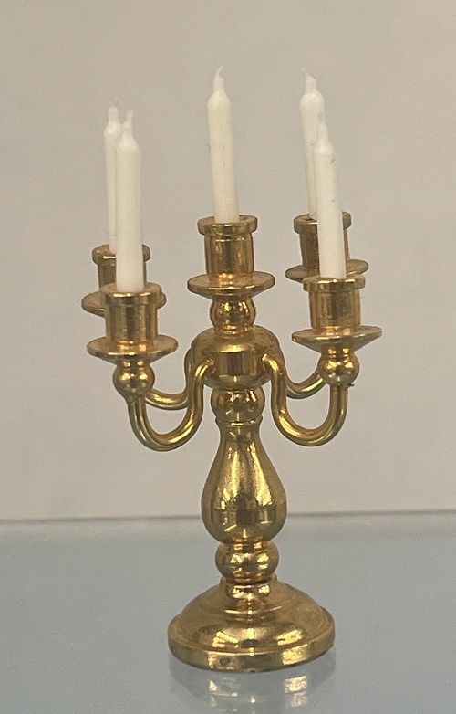 Brass Candelabra with 5 Candles 1312043