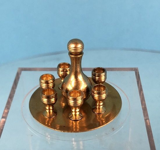 Brass Carafe and Goblets Set stu092