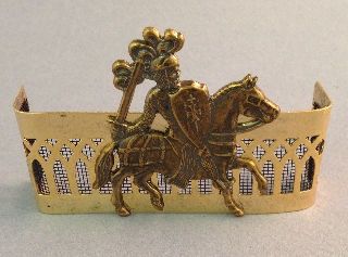 Brass Fire Screen with Knight on Horse F0S26