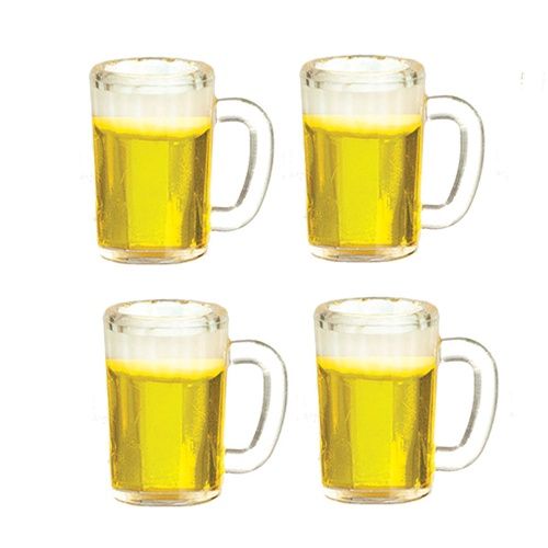 Beer Mugs W/Beer/4 AZG7397