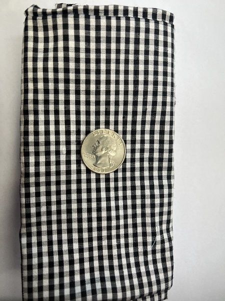 Black and White Check Fabric fab157
