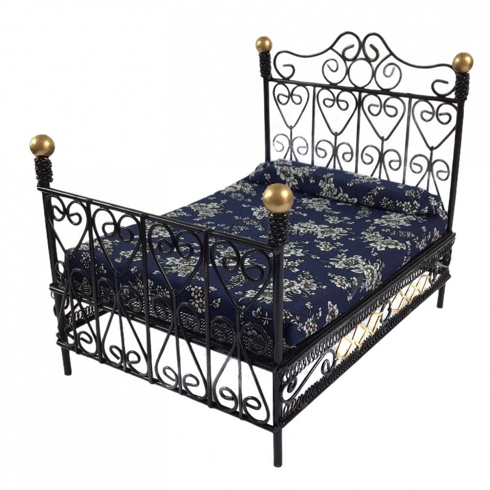 Black Cast Iron Double Bed df028