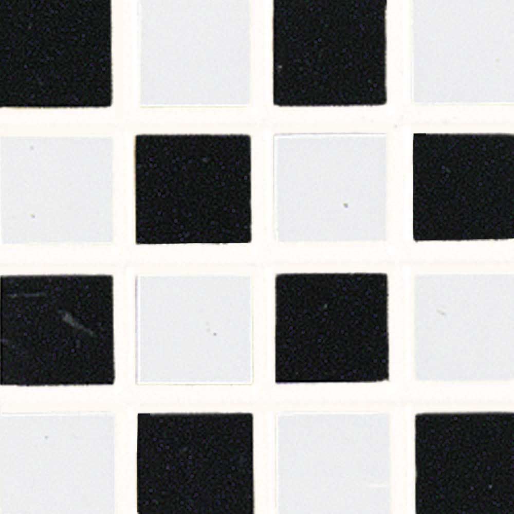 Black/White Sq. Vinyl Floor hw7302