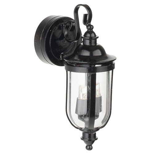 Blk Coach Lamp, Battery Op HW32098